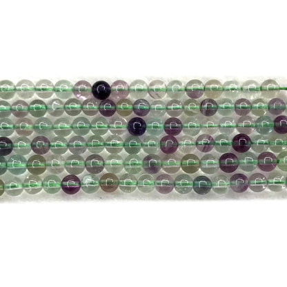 CFL63 Grade A+ Fluorite Beads Smooth Round 4mm 15" Strand