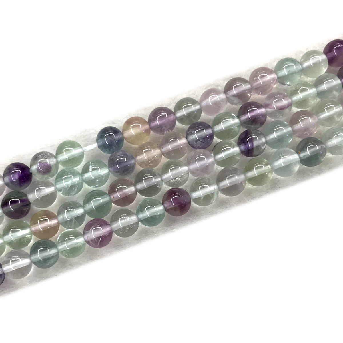 CFL64 Grade A+ Fluorite Beads Smooth Round 6mm 15" Strand