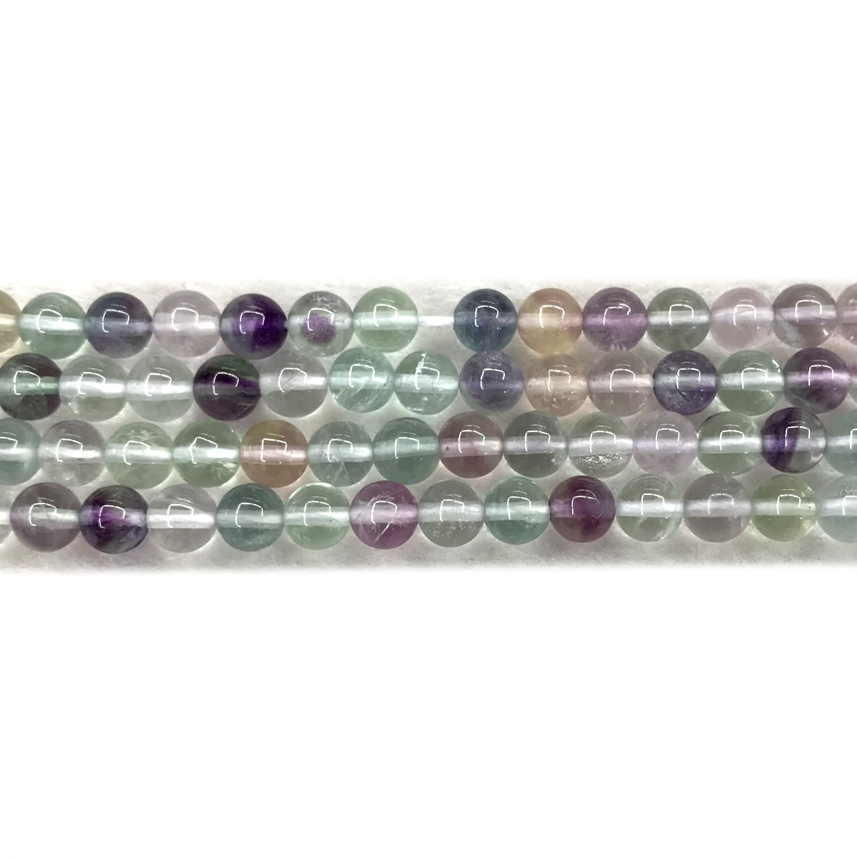 CFL64 Grade A+ Fluorite Beads Smooth Round 6mm 15" Strand