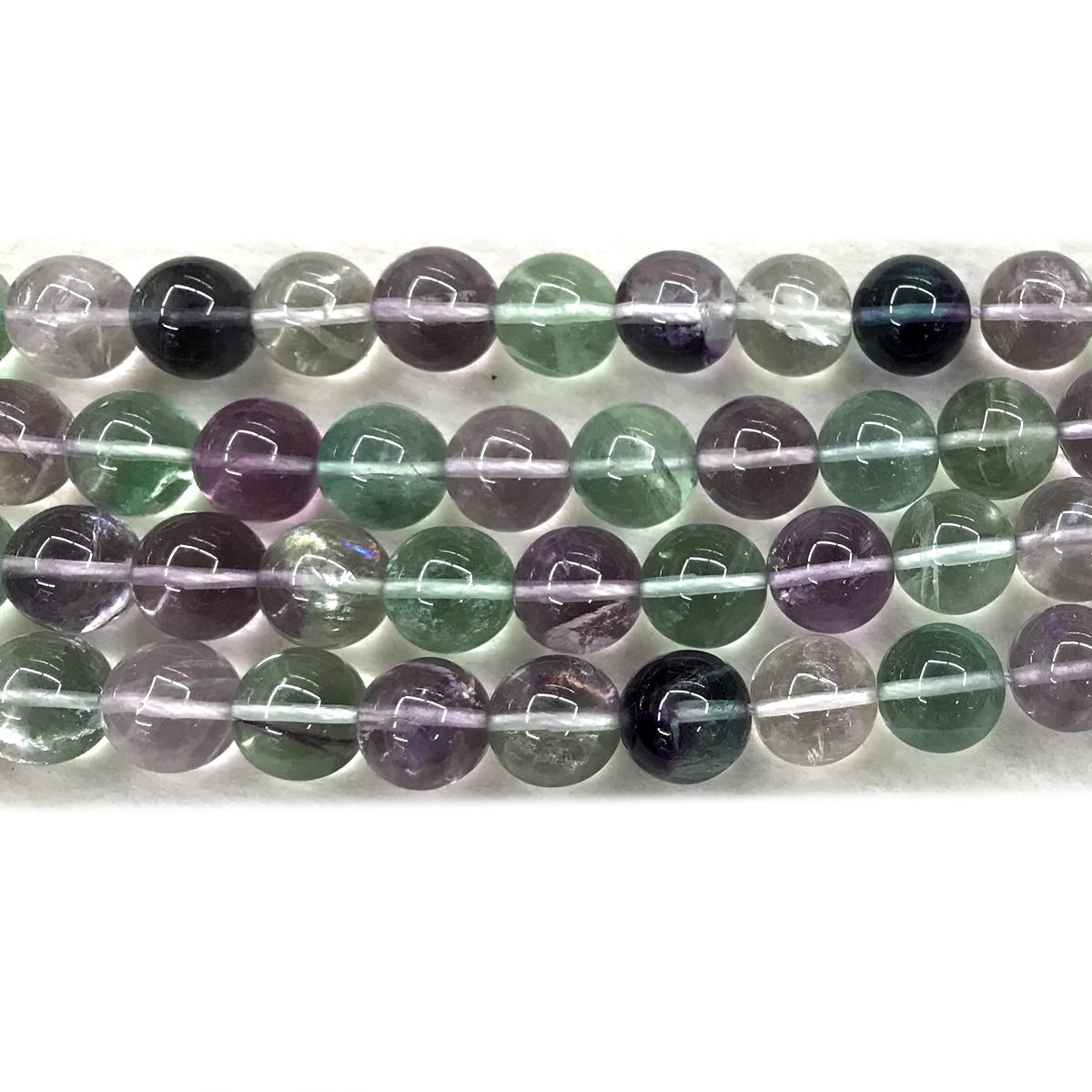 CFL67 Grade A+ Fluorite Beads Smooth Round 12mm 15" Strand