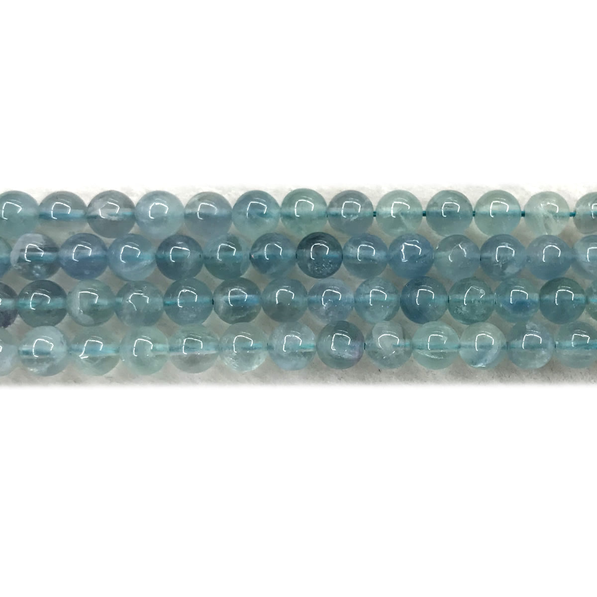 CFL71 Blue Fluorite Gemstone Beads Smooth Round 6mm 15" Strand