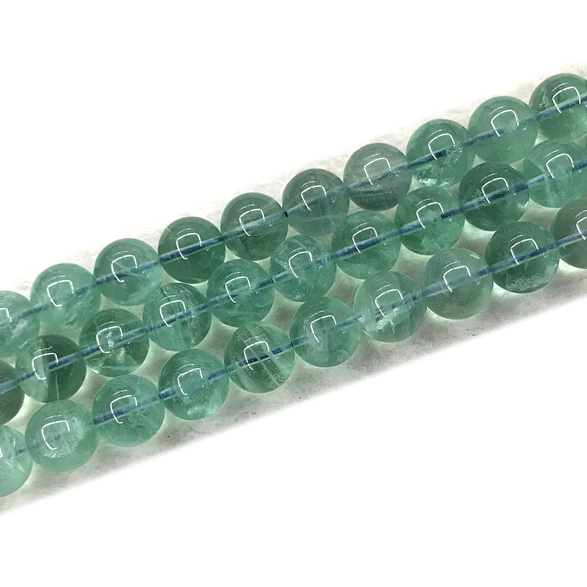 CFL74 Blue Fluorite Gemstone Beads Smooth Round 12mm 15" Strand