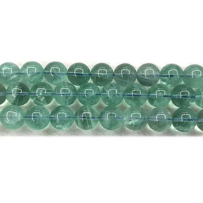 CFL74 Blue Fluorite Gemstone Beads Smooth Round 12mm 15" Strand