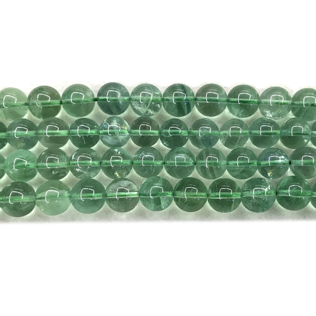 CFL79 Blue Fluorite Gemstone Beads Smooth Round 10mm 15" Strand