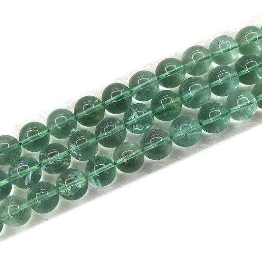 CFL80 Blue Fluorite Gemstone Beads Smooth Round 12mm 15" Strand