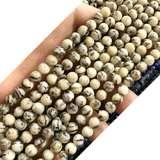 CFS01 Feldspar Gemstone Beads Smooth Round 4mm 15" Strand