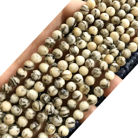 CFS02 Feldspar Gemstone Beads Smooth Round 6mm 15" Strand