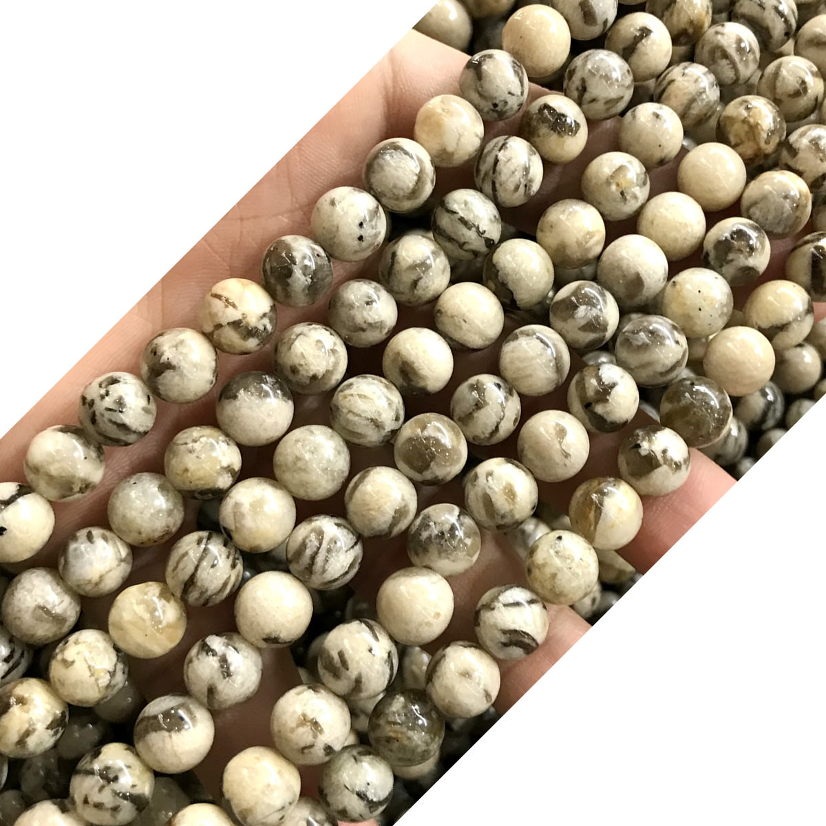 CFS03 Feldspar Gemstone Beads Smooth Round 8mm 15" Strand