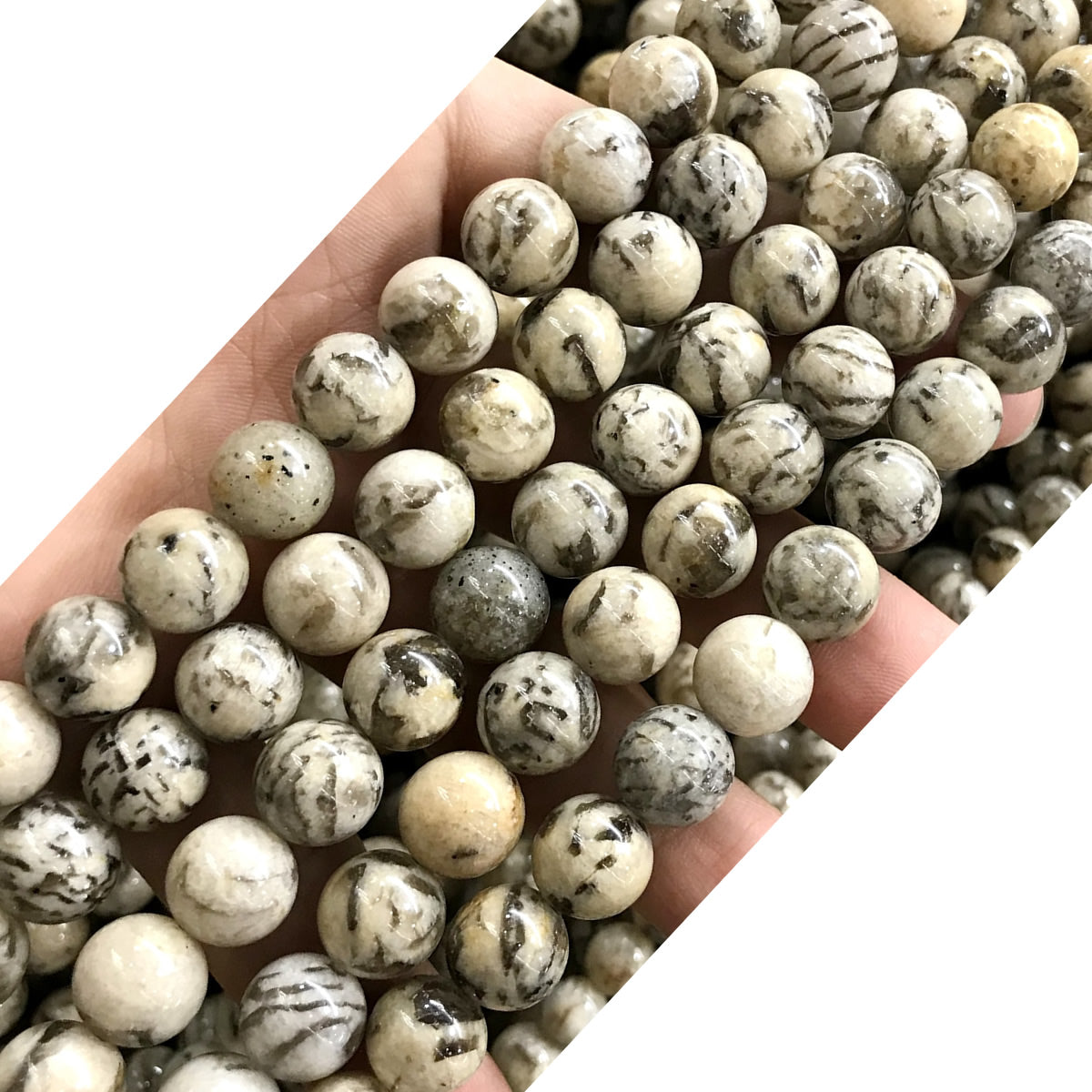 CFS04 Feldspar Gemstone Beads Smooth Round 10mm 15" Strand