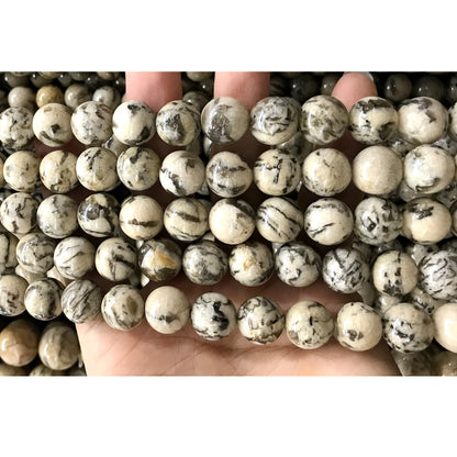 CFS05 Feldspar Gemstone Beads Smooth Round 12mm 15" Strand