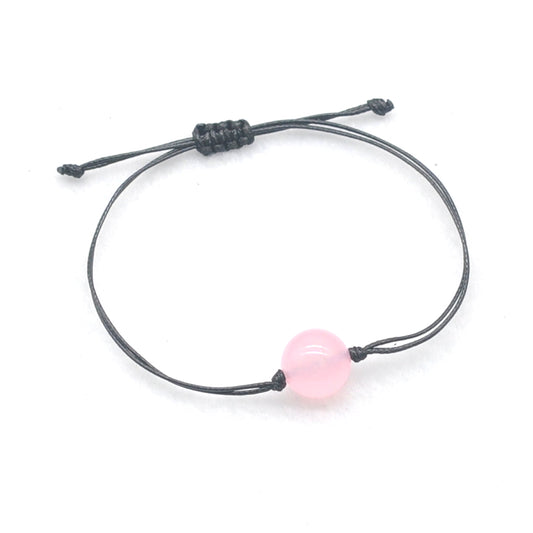 CGB1000 Handmade Candy Jade Adjustable Bracelet Smooth Round 12mm