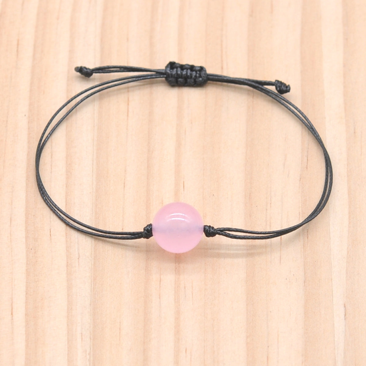 CGB1000 Handmade Candy Jade Adjustable Bracelet Smooth Round 12mm