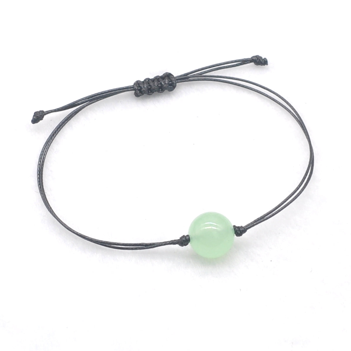 CGB1009 Handmade Candy Jade Adjustable Bracelet Smooth Round 12mm