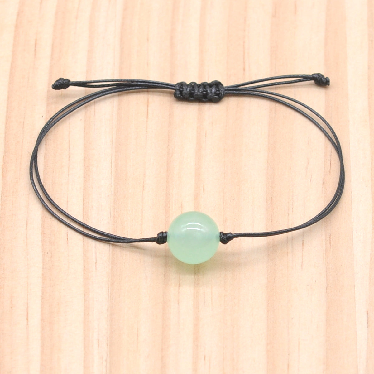 CGB1009 Handmade Candy Jade Adjustable Bracelet Smooth Round 12mm