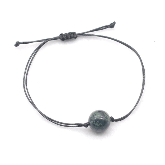 CGB1035 Handmade Kambaba Jasper Adjustable Bracelet Smooth Round 12mm