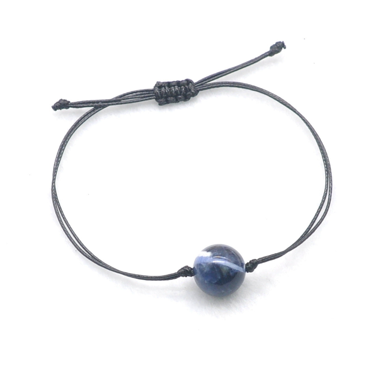 CGB1078 Handmade Sodalite Adjustable Bracelet Smooth Round 12mm