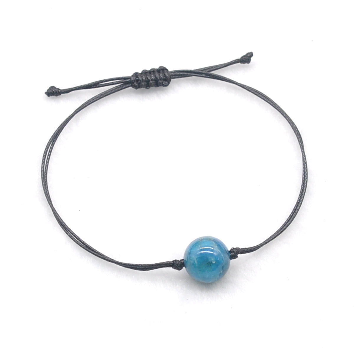 CGB1082 Handmade Apatite Adjustable Bracelet Smooth Round 12mm