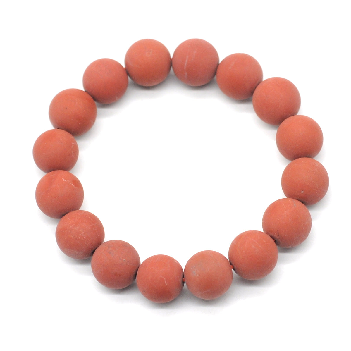 CGB162 Red Jasper Beads Stretch Bracelet Matte Round 10mm 12mm