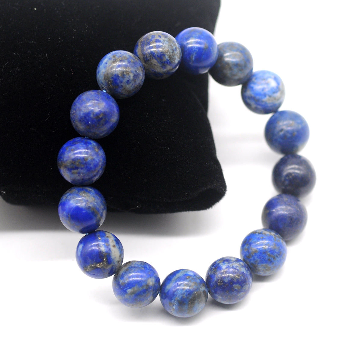 CGB22 Lapis Lazuli Gemstone Beads Stretch Bracelet Smooth Round 10mm 12mm