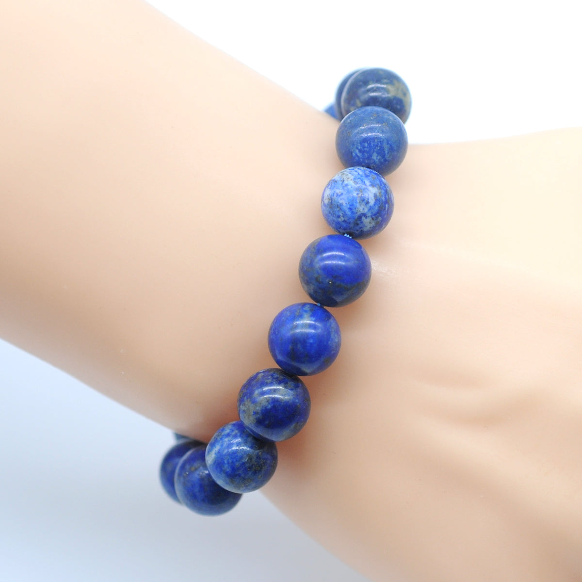 CGB22 Lapis Lazuli Gemstone Beads Stretch Bracelet Smooth Round 10mm 12mm