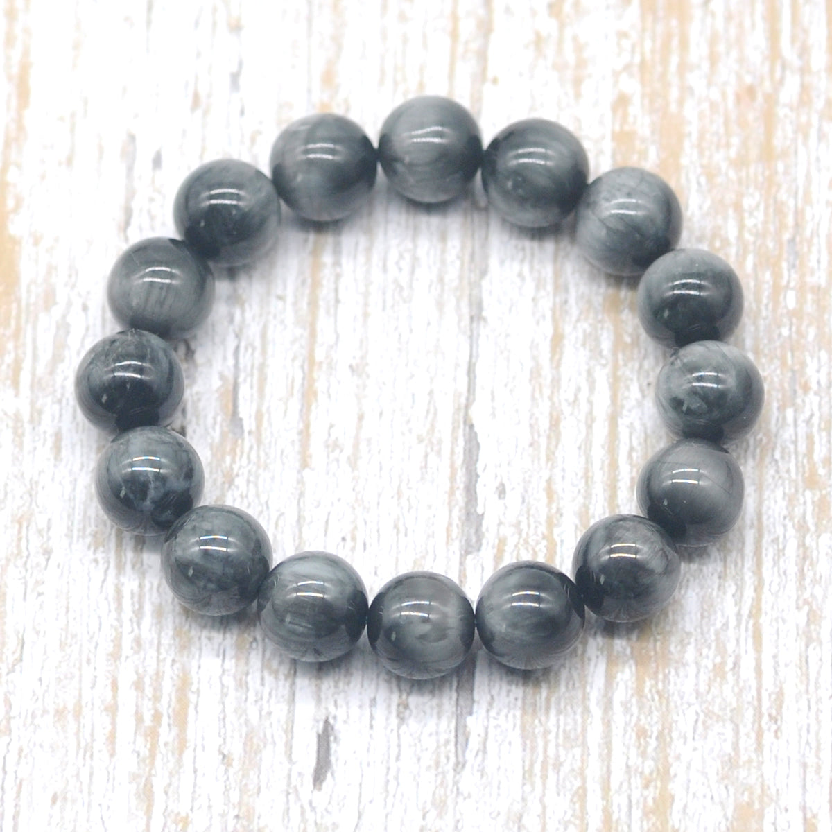 CGB24 Eagle Eye Gemstone Beads Stretch Bracelet Smooth Round 10mm 12mm