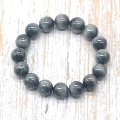 CGB24 Eagle Eye Gemstone Beads Stretch Bracelet Smooth Round 10mm 12mm