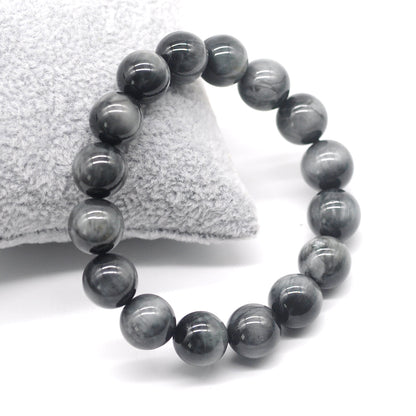 CGB24 Eagle Eye Gemstone Beads Stretch Bracelet Smooth Round 10mm 12mm