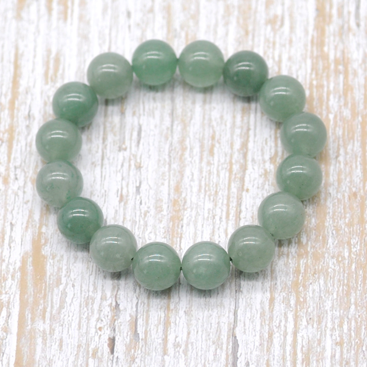 CGB39 Green Aventurine Jade Beads Stretch Bracelet Smooth Round 10mm 12mm