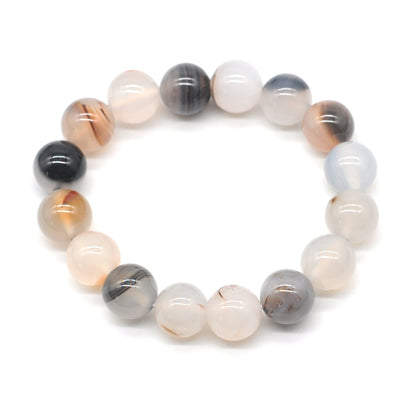 CGB53 Montana Agate Beads Stretch Bracelet Smooth Round 10mm 12mm