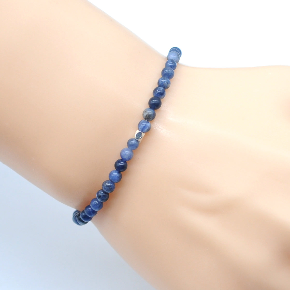 CGB712 Sodalite Gemstone Beaded Stretch Bracelet Round 4mm