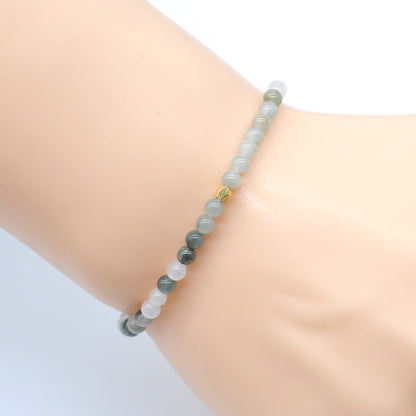 CGB797 Seaweed Quartz Beaded Stretch Bracelet Round 4mm