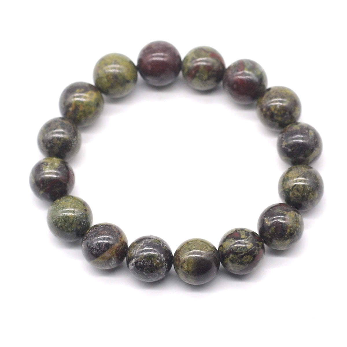 CGB92 Dragon Blood Jasper Beads Stretch Bracelet Smooth Round 10mm 12mm