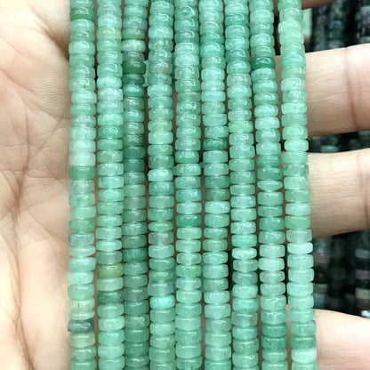 CHS15 Green Aventurine Jade Beads Smooth Heishi 2x4mm 15" Strand