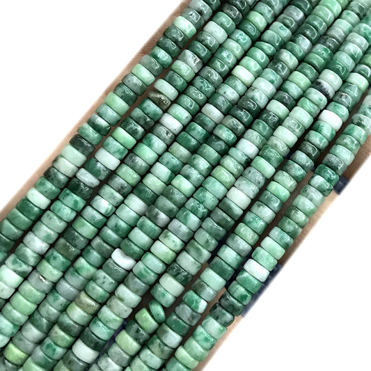 CHS17 Qinghai Jade Beads Smooth Heishi 2x4mm 15" Strand