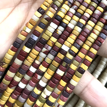 CHS27 Mookaite Gemstone Beads Smooth Heishi 2x4mm 15" Strand