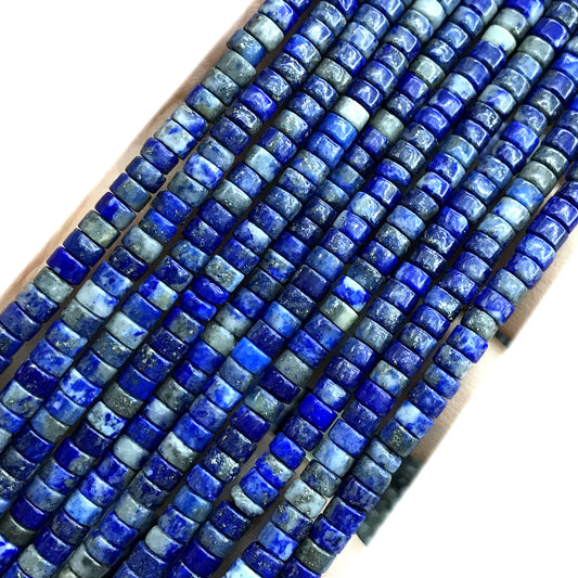 CHS29 Lapis Lazuli Gemstone Beads Smooth Heishi 2x4mm 15" Strand