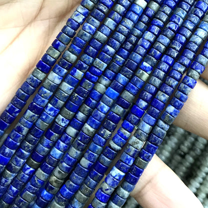 CHS29 Lapis Lazuli Gemstone Beads Smooth Heishi 2x4mm 15" Strand