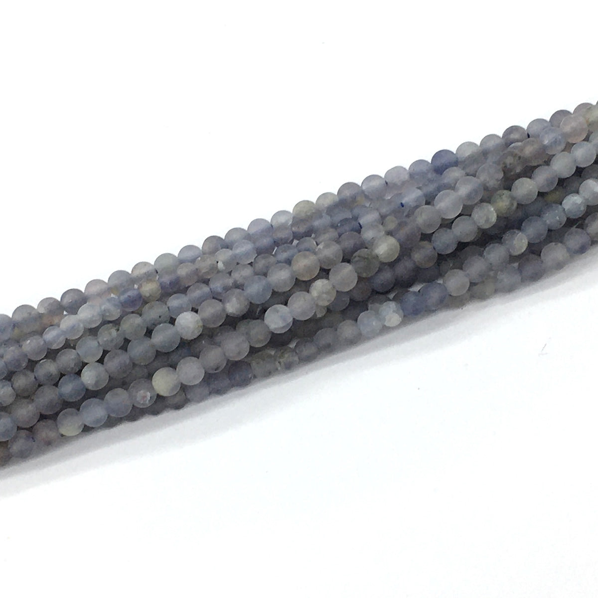 CIL15 Iolite Gemstone Beads Matte Round 3mm 15.5" Strand