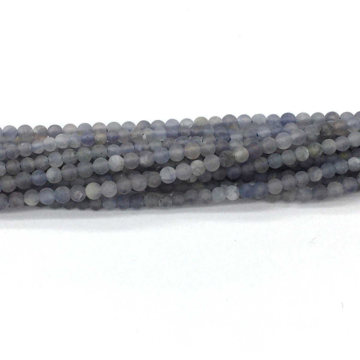 CIL15 Iolite Gemstone Beads Matte Round 3mm 15.5" Strand