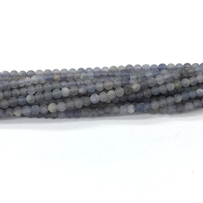 CIL15 Iolite Gemstone Beads Matte Round 3mm 15.5" Strand