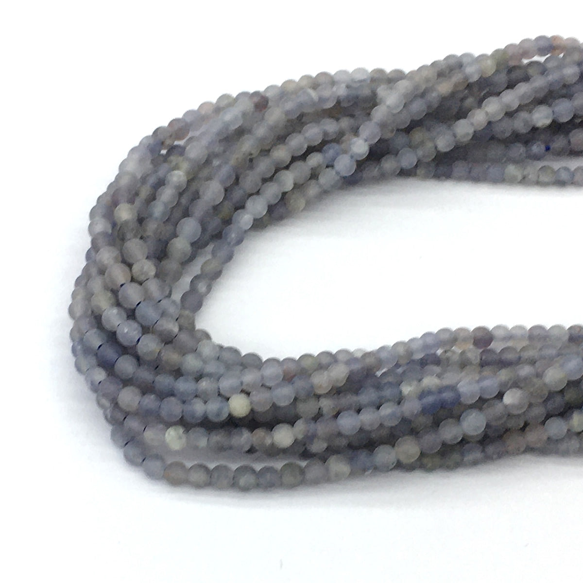 CIL15 Iolite Gemstone Beads Matte Round 3mm 15.5" Strand