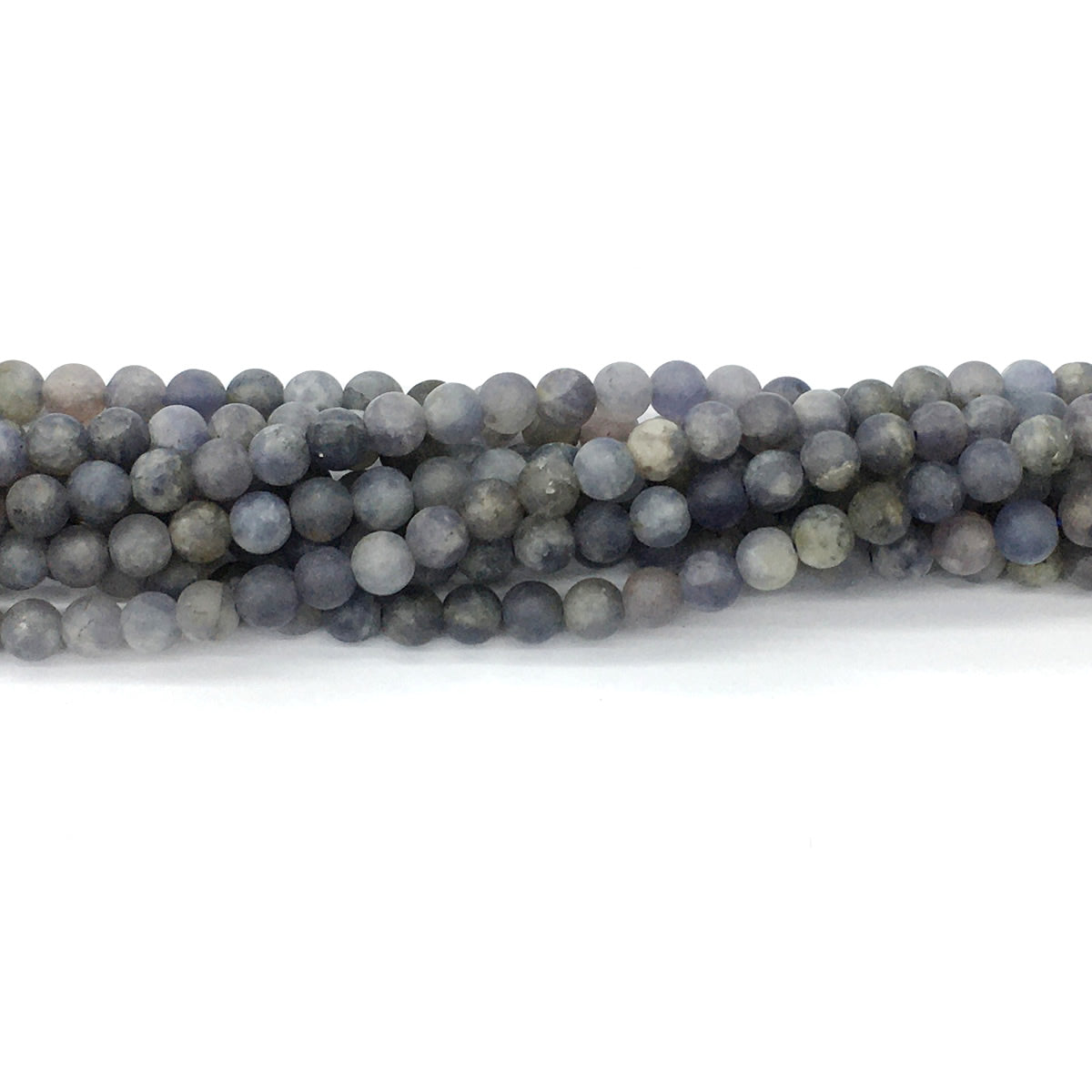 CIL17 Iolite Gemstone Beads Matte Round 6mm 15.5" Strand