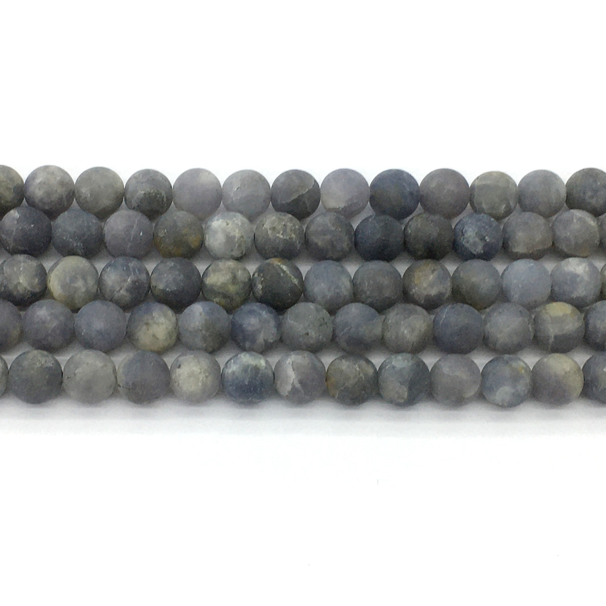 CIL19 Iolite Gemstone Beads Matte Round 10mm 15.5" Strand