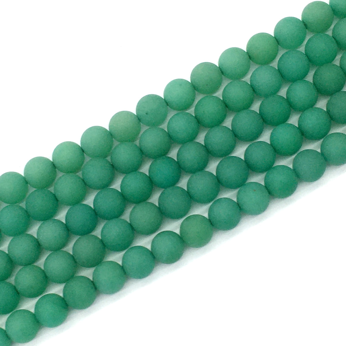 CJA159 Green Aventurine Jade Beads Matte Round 10mm 15.5" Strand