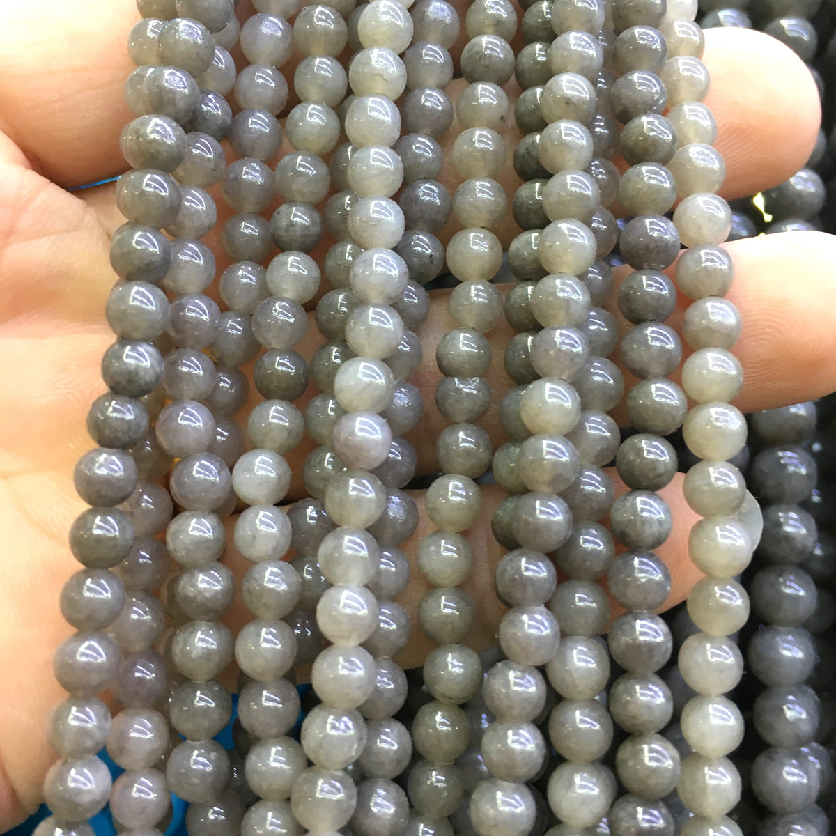 CJA180 Dyed Yellow Jade Beads Smooth Round 6mm 15" Strand