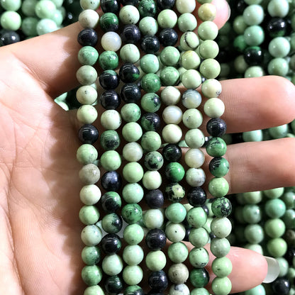 CJA221 Transvaal Jade Beads Smooth Round 6mm 15" Strand