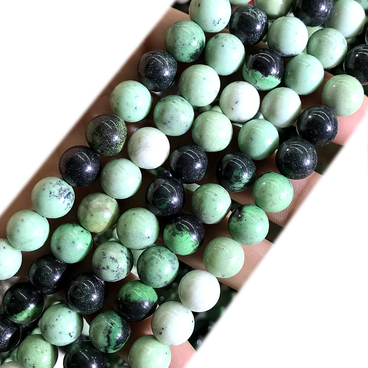 CJA223 Transvaal Jade Beads Smooth Round 10mm 15" Strand