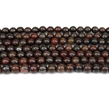 CJP441 Brecciated Jasper Beads Smooth Round 6mm 15" Strand