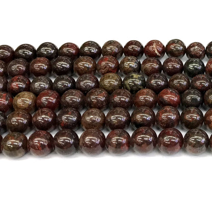 CJP445 Brecciated Jasper Beads Smooth Round 12mm 15" Strand