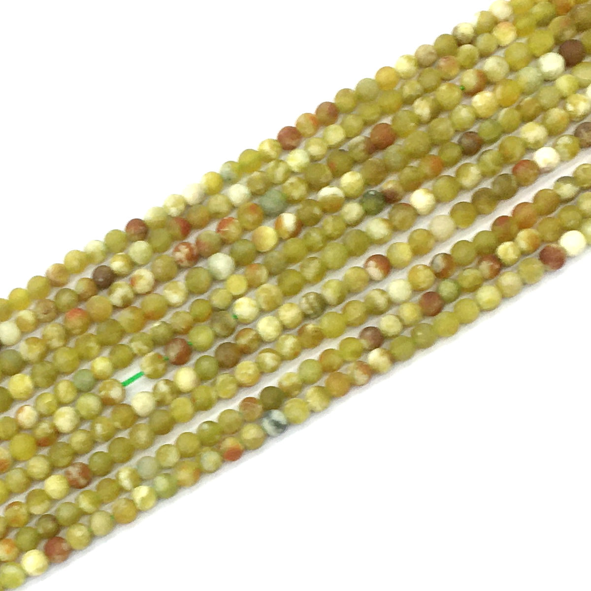 CJP450 Green Serpentine Jasper Beads Matte Round 4mm 15.5" Strand